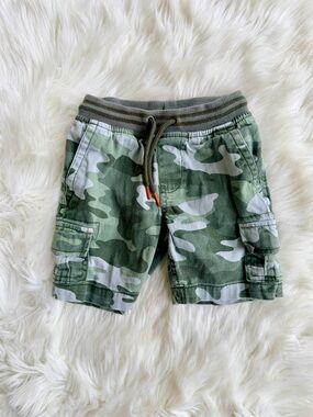 Wonder Nation Green Camo Cargo Shorts Size XS(4-5)